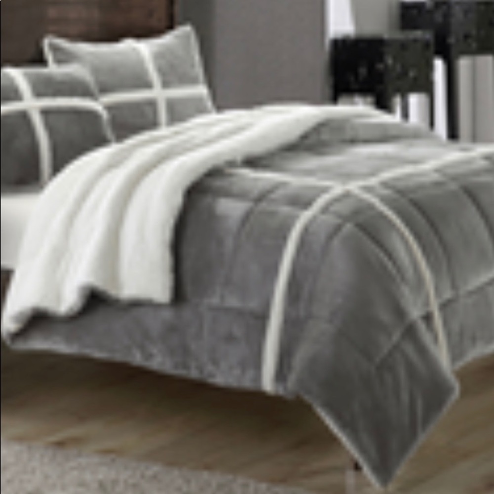 3Piece Carterina Sherpa Lined Plush Mi